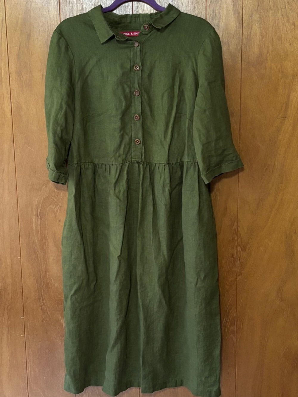 Pyne & Smith 3/4 Sleeve Collared Dress